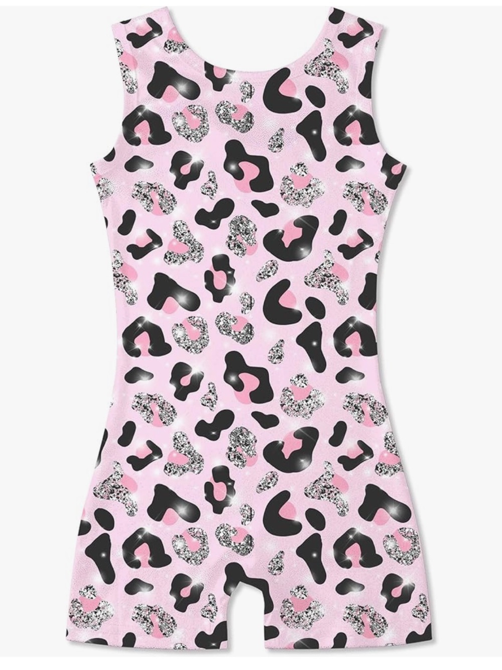 **New Item In! NEW Girls Pink Leopard-Print One-Piece Gymnastics Unitard